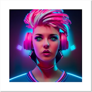 Synthwave Girl 2 Posters and Art